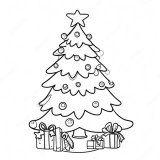 Colorful Christmas Tree Coloring Page 53563 43176