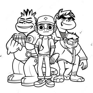 Gorillaz Coloring Page 53572-42884