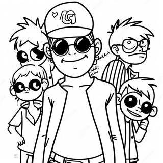 Gorillaz Coloring Page 53572-43177