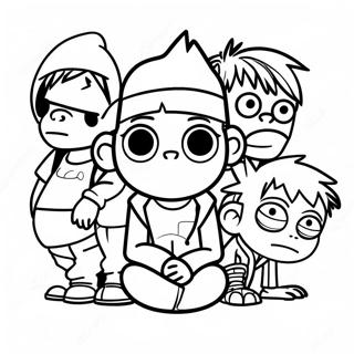 Gorillaz Coloring Page 53572-43179