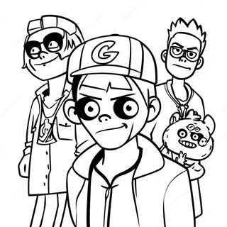 Gorillaz Coloring Page 53572-43180