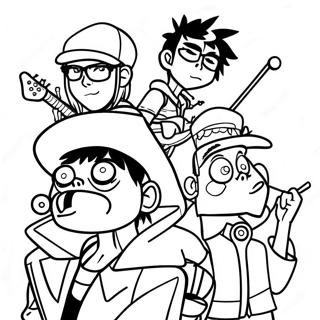 Gorillaz Coloring Pages