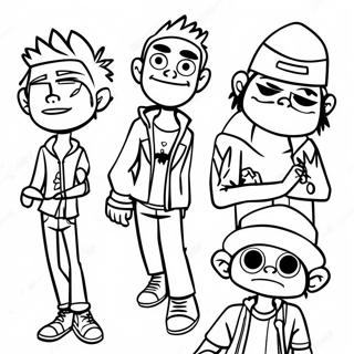 Gorillaz Band Members Coloring Page 53573-42880