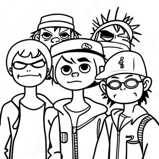 Gorillaz Band Members Coloring Page 53573-43181