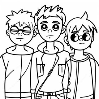 Gorillaz Band Members Coloring Page 53573-43183