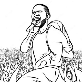 Frank Ocean Performing On Stage Coloring Page 53603-43202