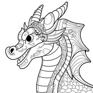 Dragon Head Coloring Pages