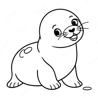 Cute Baby Seal Coloring Page 5362-4449