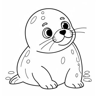 Cute Baby Seal Coloring Page 5362-4452