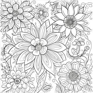 Intricate Large Print Floral Coloring Page 53633-43229