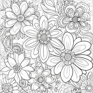 Intricate Large Print Floral Coloring Page 53633-43230