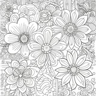 Intricate Large Print Floral Coloring Page 53633-43232