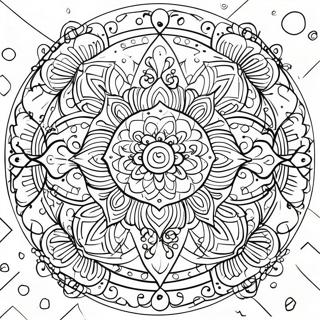 Neon Mandala Coloring Page 53642-43236