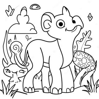 Bright Neon Animals Coloring Page 53643-43237