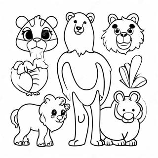 Bright Neon Animals Coloring Page 53643-43238