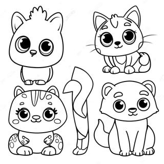 Bright Neon Animals Coloring Page 53643-43240