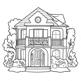 Barbie House Coloring Pages