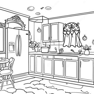 Barbie S Stylish Kitchen Coloring Page 53653-43247