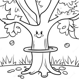 Happy Maple Tree With Sap Bucket Coloring Page 53663-43254