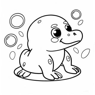 Cute Platypus Swimming Coloring Page 53703-43286