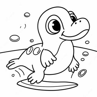 Cute Platypus Swimming Coloring Page 53703-43287