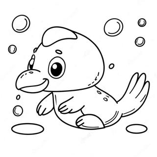 Cute Platypus Swimming Coloring Page 53703-43288