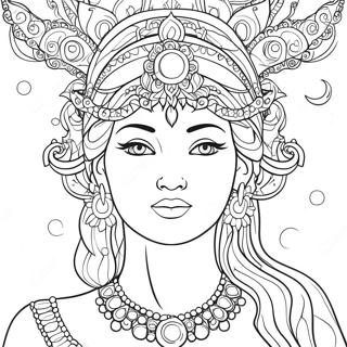 Beautiful Goddess Coloring Pages