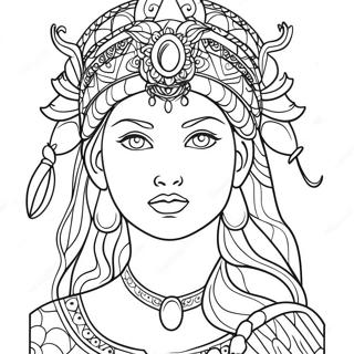 Beautiful Goddess Coloring Page 53712-43290