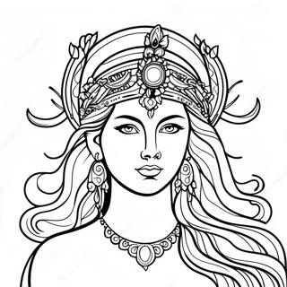 Beautiful Goddess Coloring Page 53712-43291