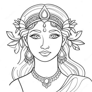 Beautiful Goddess Coloring Page 53712-43292