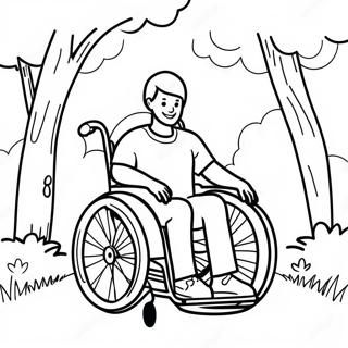 Wheelchair Coloring Pages