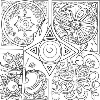 Enchanting Arcane Symbols Coloring Page 53753-43330