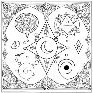 Enchanting Arcane Symbols Coloring Page 53753-43331