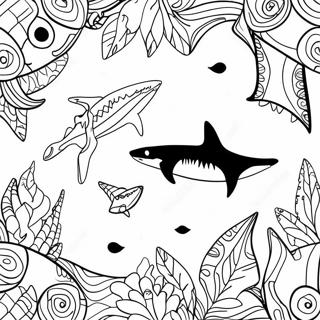 Shark Tooth Coloring Pages