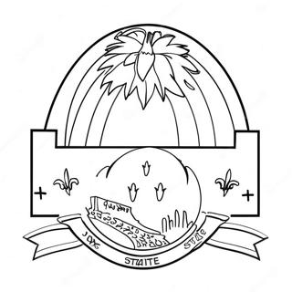 Iowa State Flag Coloring Page 53782-43346