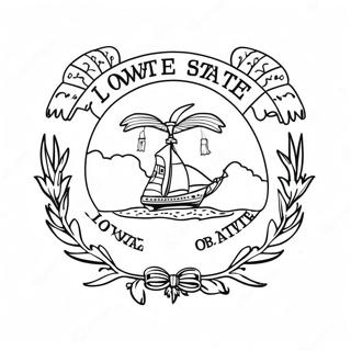 Iowa State Flag Coloring Page 53782-43347