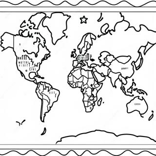 Map Coloring Page Of The World 5381-4462