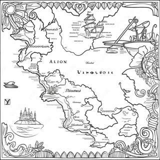 Detailed Country Map Coloring Page 5382-4482