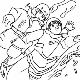 Fire Force Heroes In Action Coloring Page 53853-43407