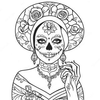 Catrina Coloring Pages