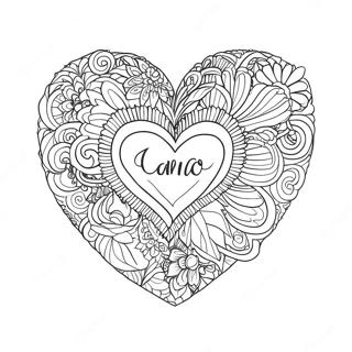 Te Amo Heart Coloring Page 53892-43439