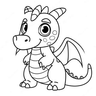 Cute Anime Dragon With Big Eyes Coloring Page 53913-43453