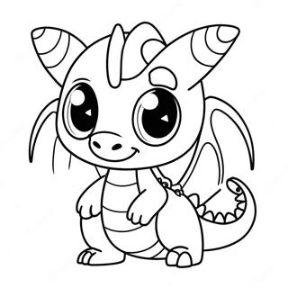 Cute Anime Dragon With Big Eyes Coloring Page 53913-43454