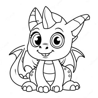 Cute Anime Dragon With Big Eyes Coloring Page 53913-43455