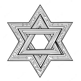 Jewish Star Of David Coloring Page 5391-4466