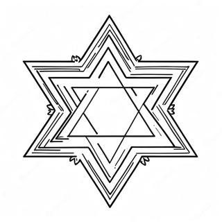 Jewish Star Of David Coloring Page 5391-4467