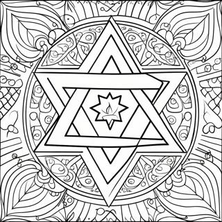 Jewish Star Of David Coloring Page 5391-4468