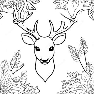 Deer Head Coloring Pages