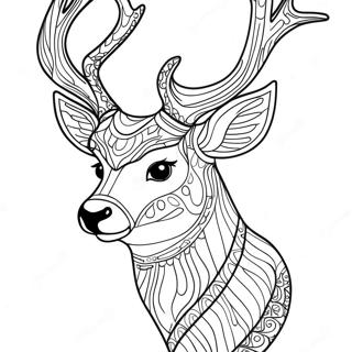 Majestic Deer Head Coloring Page 53923-43462