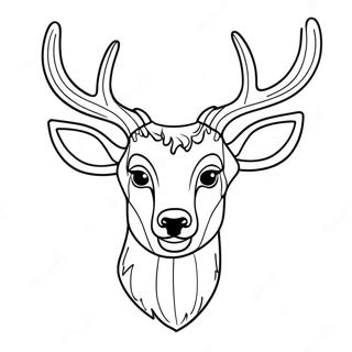 Majestic Deer Head Coloring Page 53923-43464